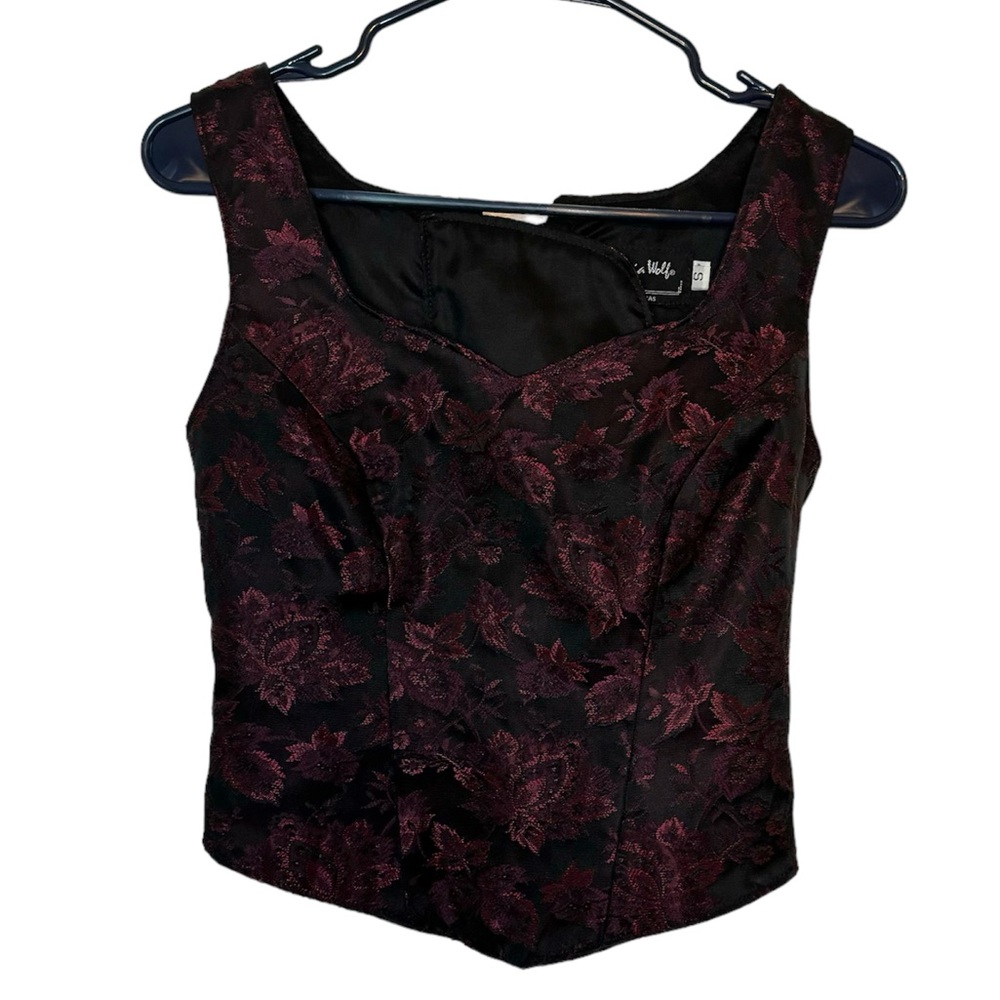 Patricia Wolfe Vintage Style Vampire Goth Full Tie Back Sleeveless Small Corset